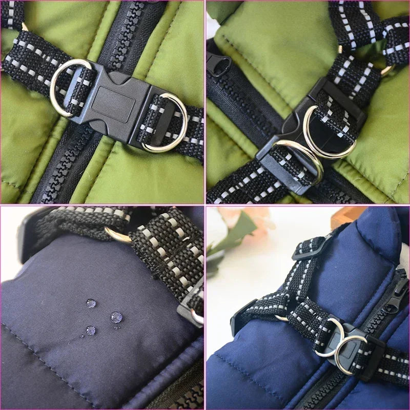 π WoofWrap- Ultimate Dog Winter Jacket β Cozy, Waterproof & Harness-Ready