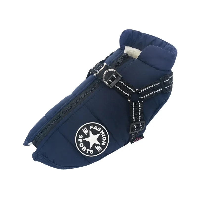 🐕 WoofWrap- Ultimate Dog Winter Jacket – Cozy, Waterproof & Harness-Ready