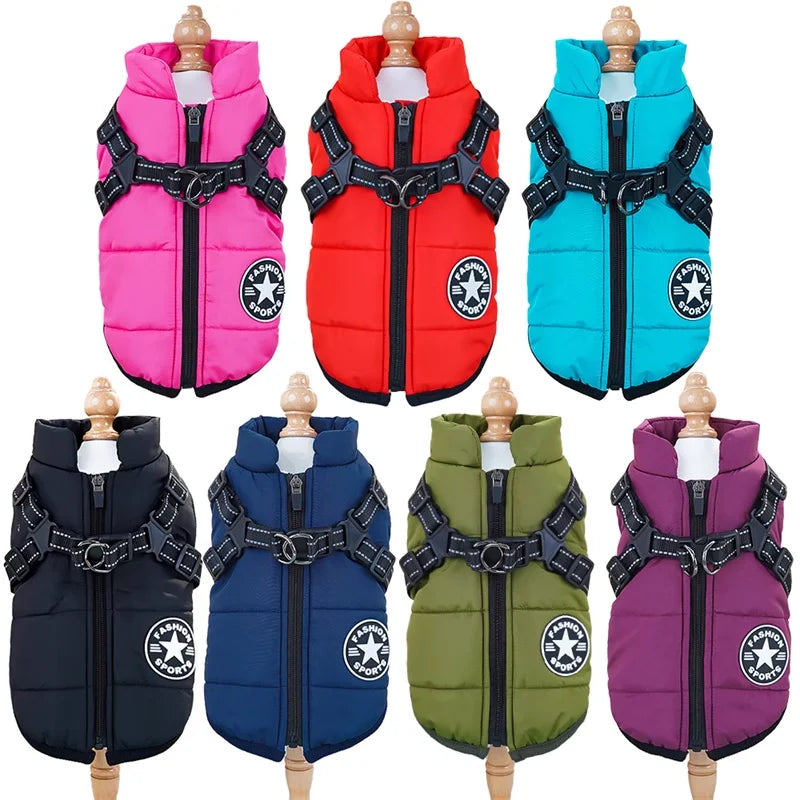 🐕 WoofWrap- Ultimate Dog Winter Jacket – Cozy, Waterproof & Harness-Ready