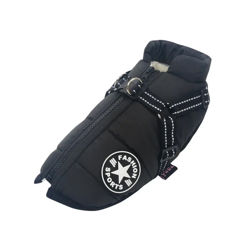🐕 WoofWrap- Ultimate Dog Winter Jacket – Cozy, Waterproof & Harness-Ready