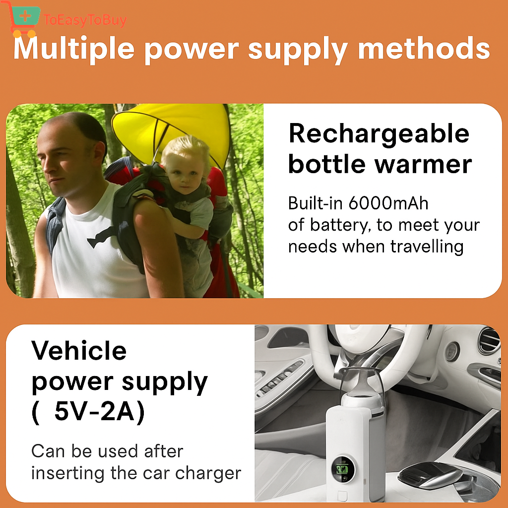 SnuggySip - On-the-Go Baby Bottle Warmer – Compact, Cordless & Easy to Use