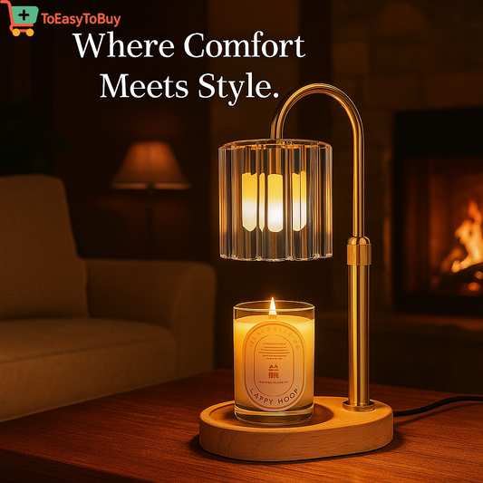 "AromaLuxe™ Candle Warmer Lamp with Timer & Adjustable Dimmer – Wax Melt Warmer for Jar Candles"