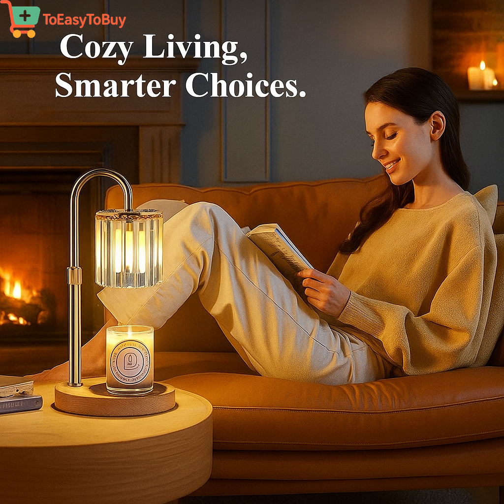 "AromaLuxe™ Candle Warmer Lamp with Timer & Adjustable Dimmer – Wax Melt Warmer for Jar Candles"